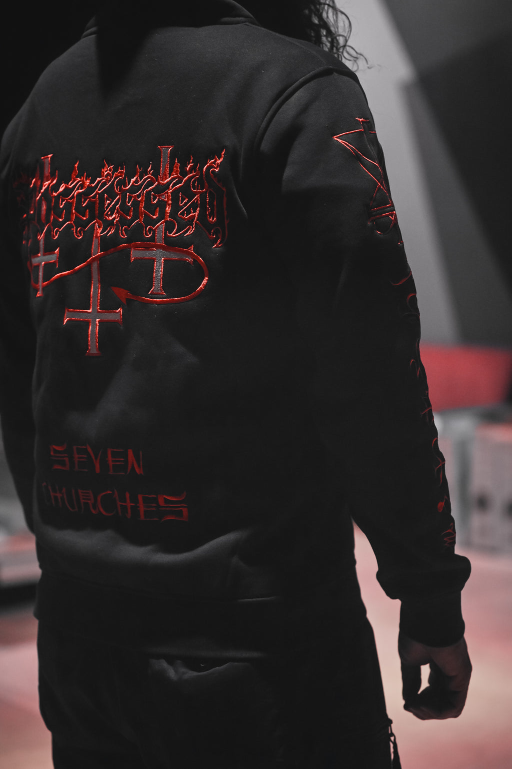 POSSESSED 40 YEARS SEVEN CHURCHES ZIP HOODY - BLACK