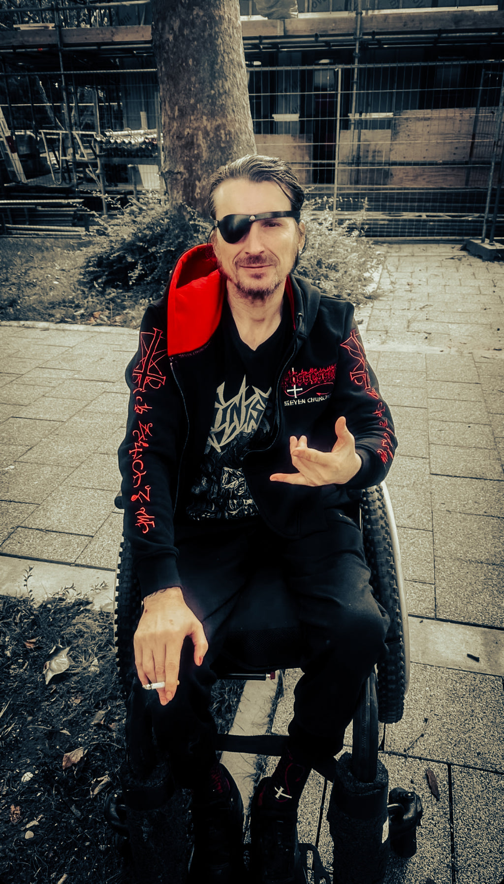 POSSESSED 40 YEARS SEVEN CHURCHES ZIP HOODY - BLACK